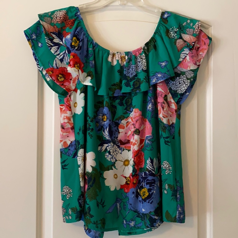 Tropical top with open back!